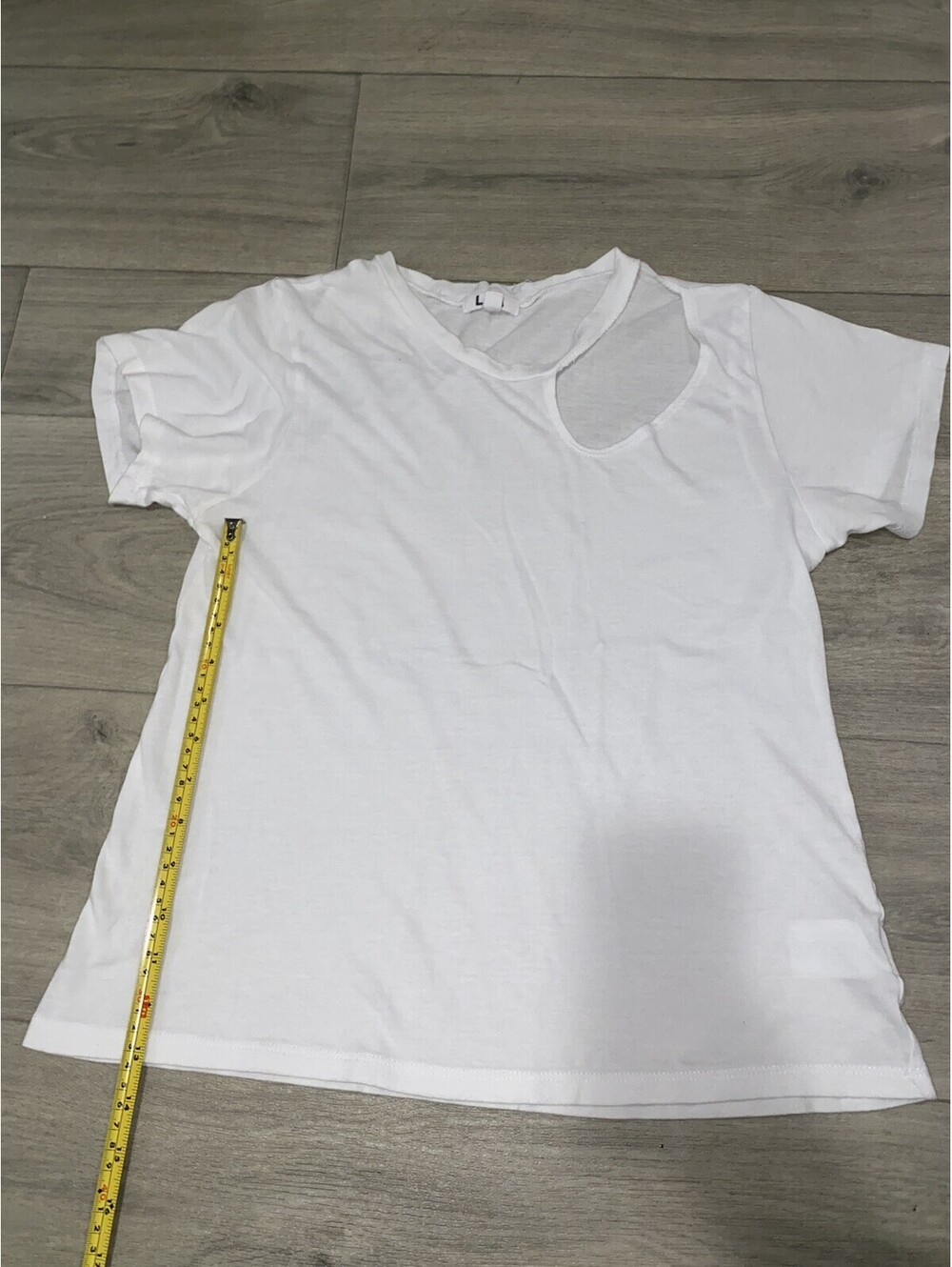 LNA Women’s white cutout short-sleeve relaxed fit t-shirt Size XS - Picture 6 of 8